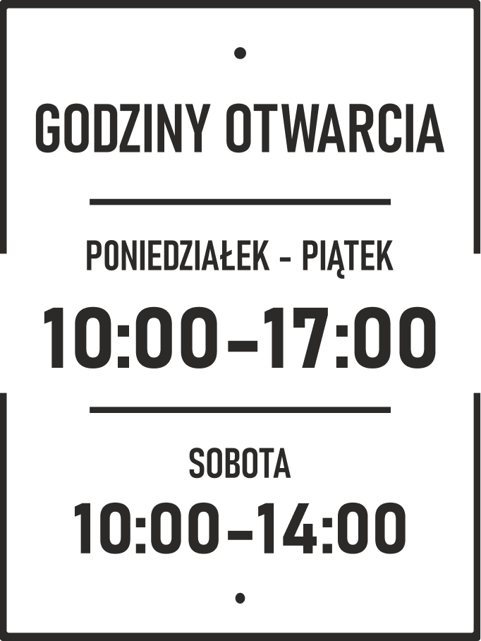 Naklejka godziny otwarcia